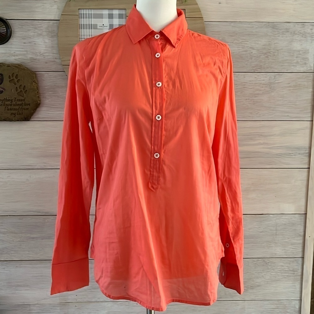 🆕 J Crew Orange Top 8